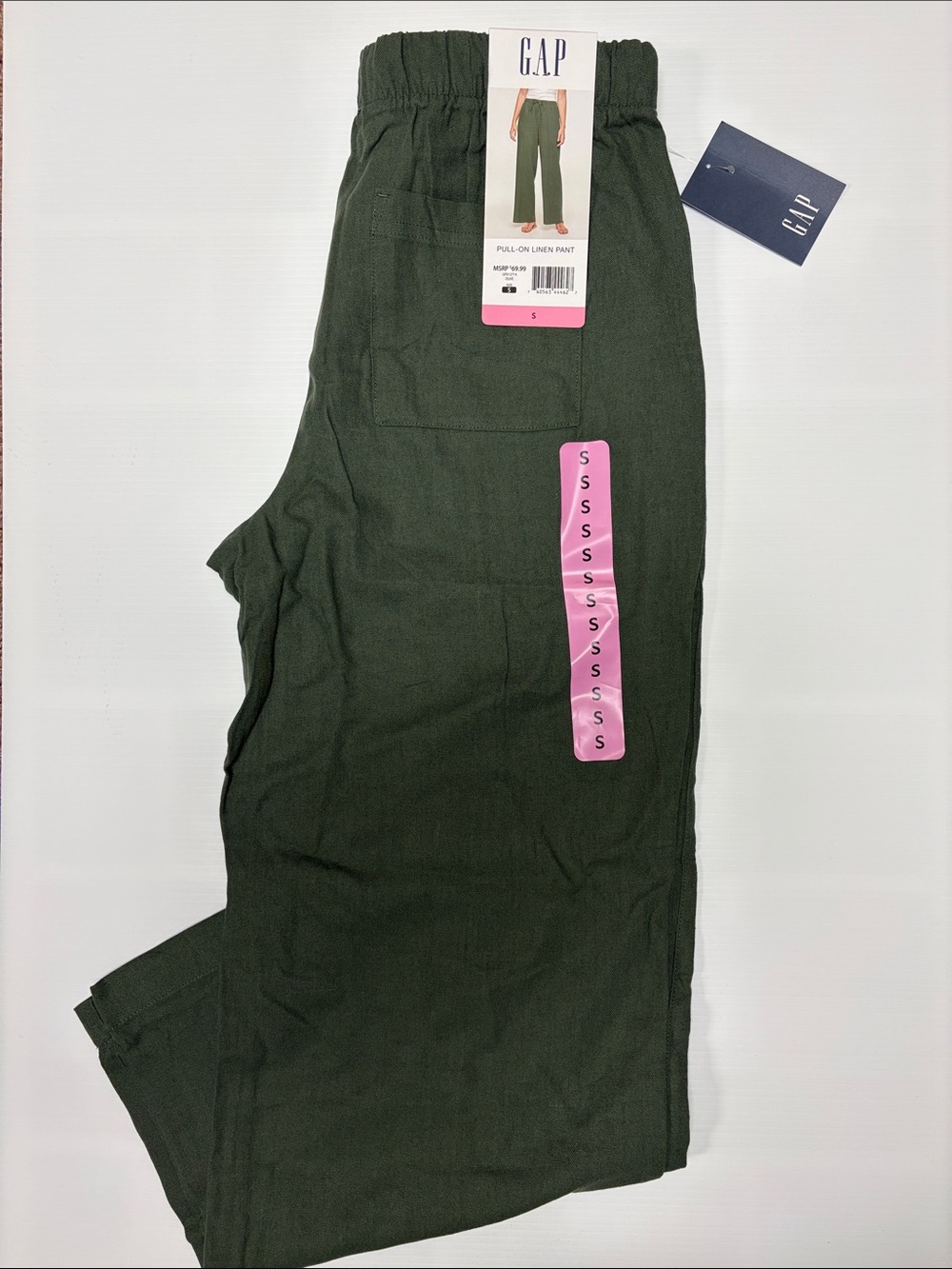 GAP Olive Green Drawstring Waist Chinos - Picture 2 of 5